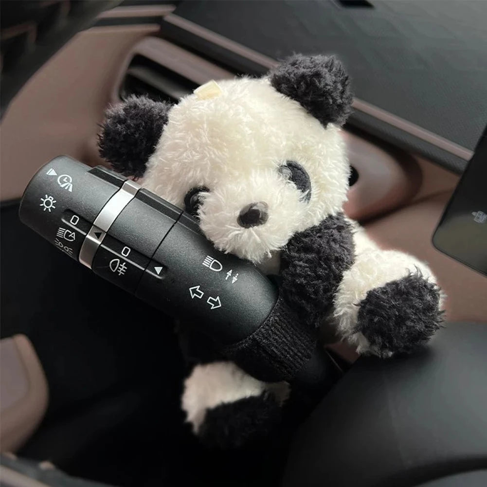 Cute Car Cute Wiper Ornaments Plush Doll Panda Cat Turn Signal Switch Ornament Car Interior Decoration Accessories