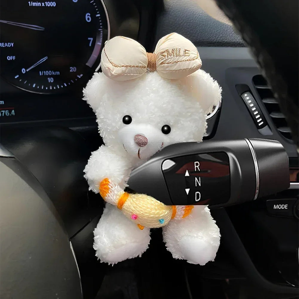 Cute Car Cute Wiper Ornaments Plush Doll Panda Cat Turn Signal Switch Ornament Car Interior Decoration Accessories