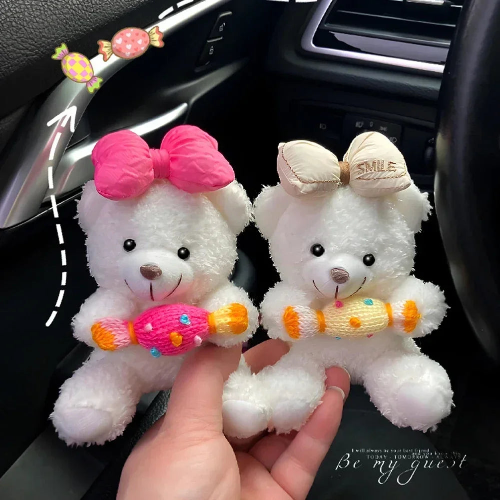 Cute Car Cute Wiper Ornaments Plush Doll Panda Cat Turn Signal Switch Ornament Car Interior Decoration Accessories