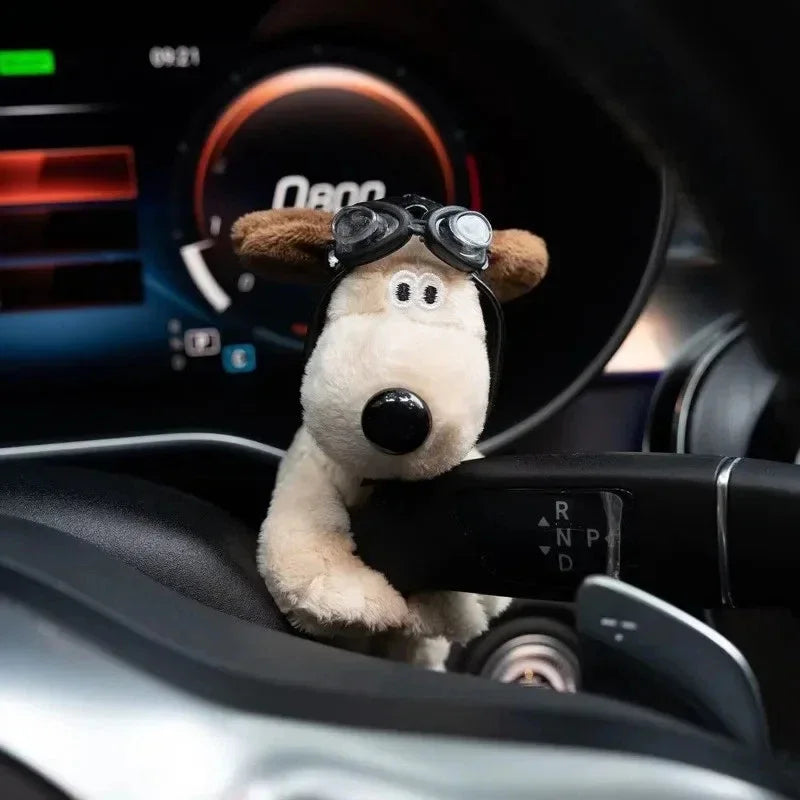 Niedliche Plüsch Hundefigur für Blinker oder Wischerhebel Dekoration für den Fahrzeuginnenraum