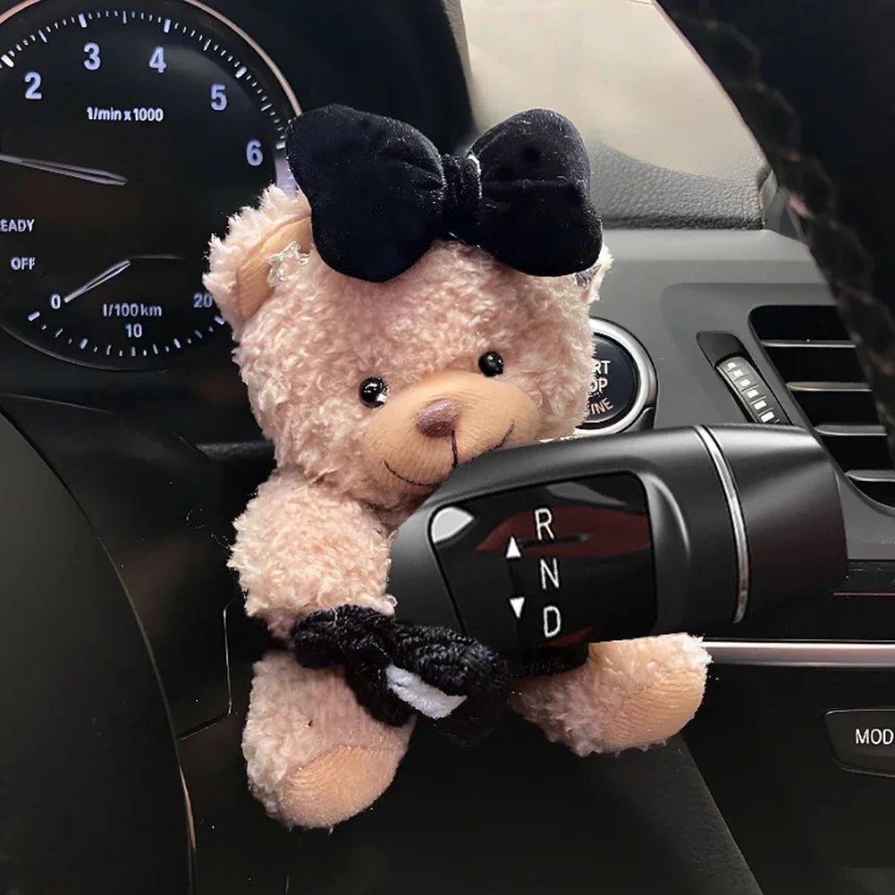 Cute Car Cute Wiper Ornaments Plush Doll Panda Cat Turn Signal Switch Ornament Car Interior Decoration Accessories