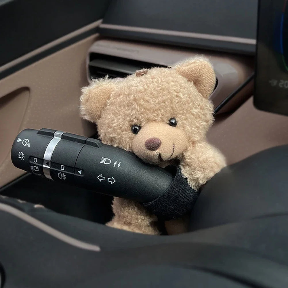 Cute Car Cute Wiper Ornaments Plush Doll Panda Cat Turn Signal Switch Ornament Car Interior Decoration Accessories